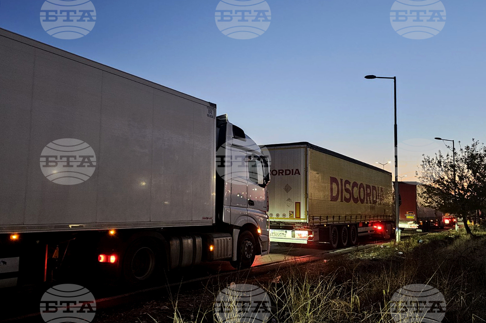 Heavy Truck Traffic at Kapitan Andreevo. Lessovo Border Checkpoints Sunday Evening