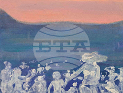 Творба от изложбата „Диалог чрез изкуство“. Снимка: НХА