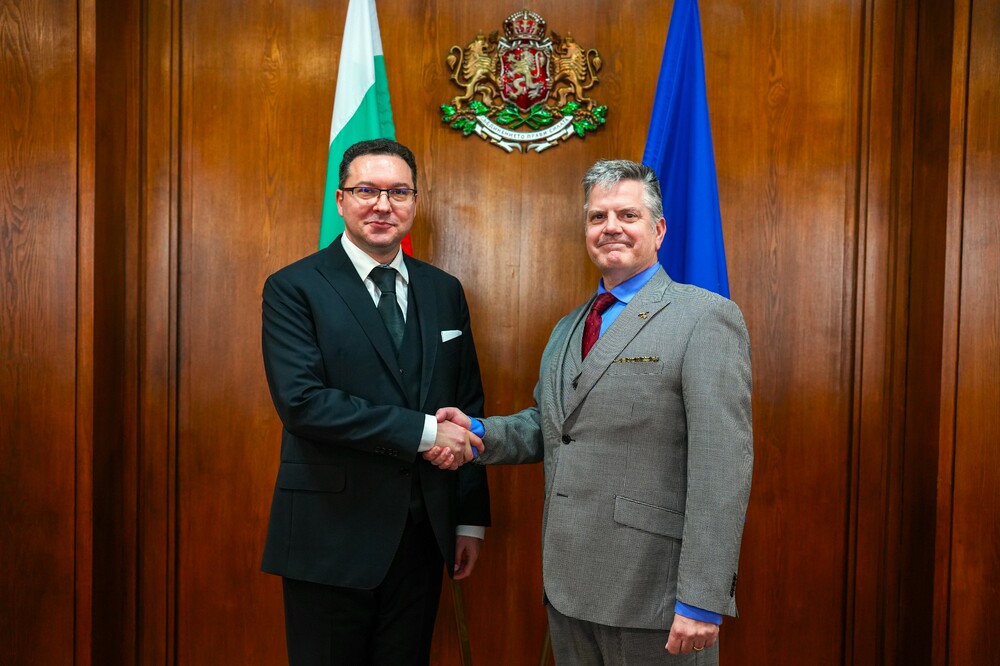 Interior Minister Daniel Mitov Meets with US Embassy Charge d'Affaires Martin McDowell