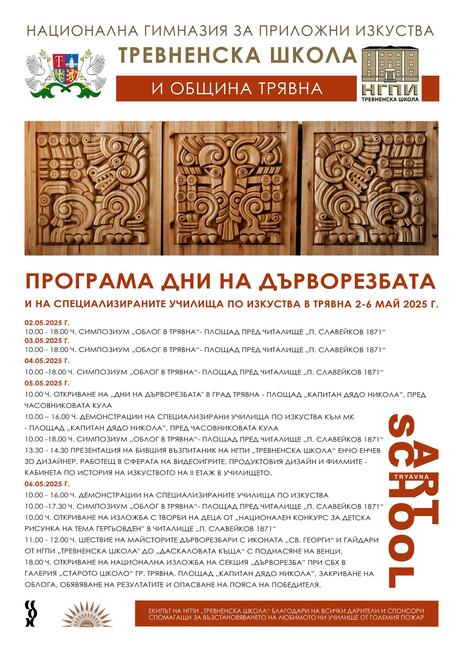 Дни на дърворезбата в Трявна: Традиция и изкуство от 2 до 6 май