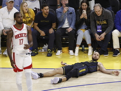 APTOPIX Rockets Warriors Basketball