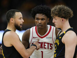 APTOPIX Rockets Warriors Basketball