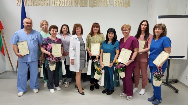 Девет здравни специалисти от КОЦ Враца бяха отличени по случай Световния ден на сетринството