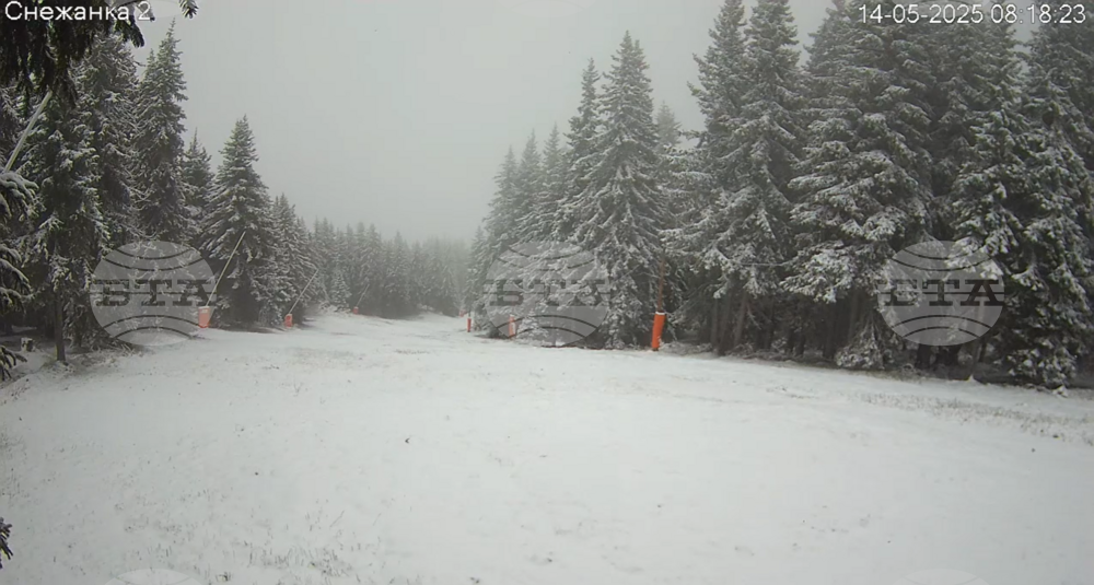 Early May Snow Covers Rhodope Mountains
