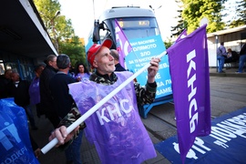 Градски транспорт - служители - протест