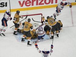 APTOPIX Oilers Golden Knights Hockey