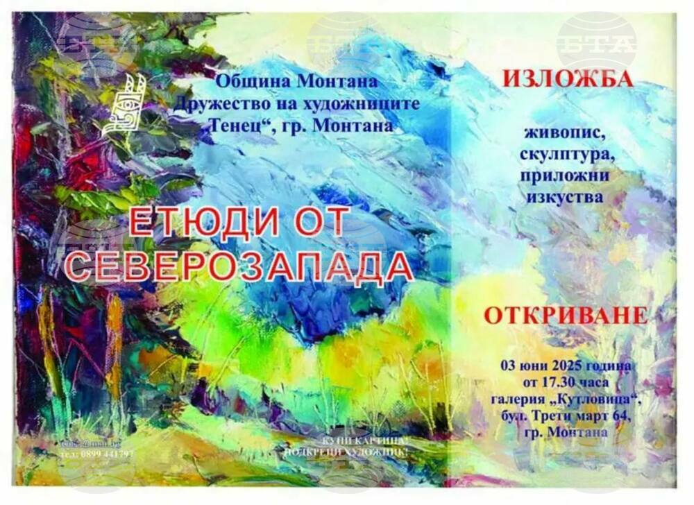 Изложба „Етюди от Северозапада“ по повод празника на града откриват в Монтана
