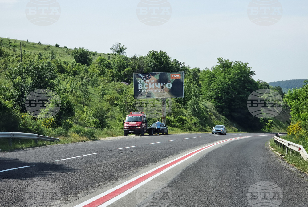 Село Черноочене - маркировка - гъвкави ограничители