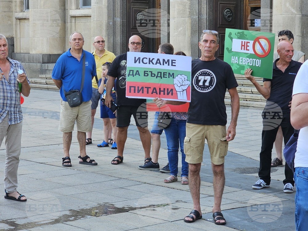 Русе - протест срещу еврото
