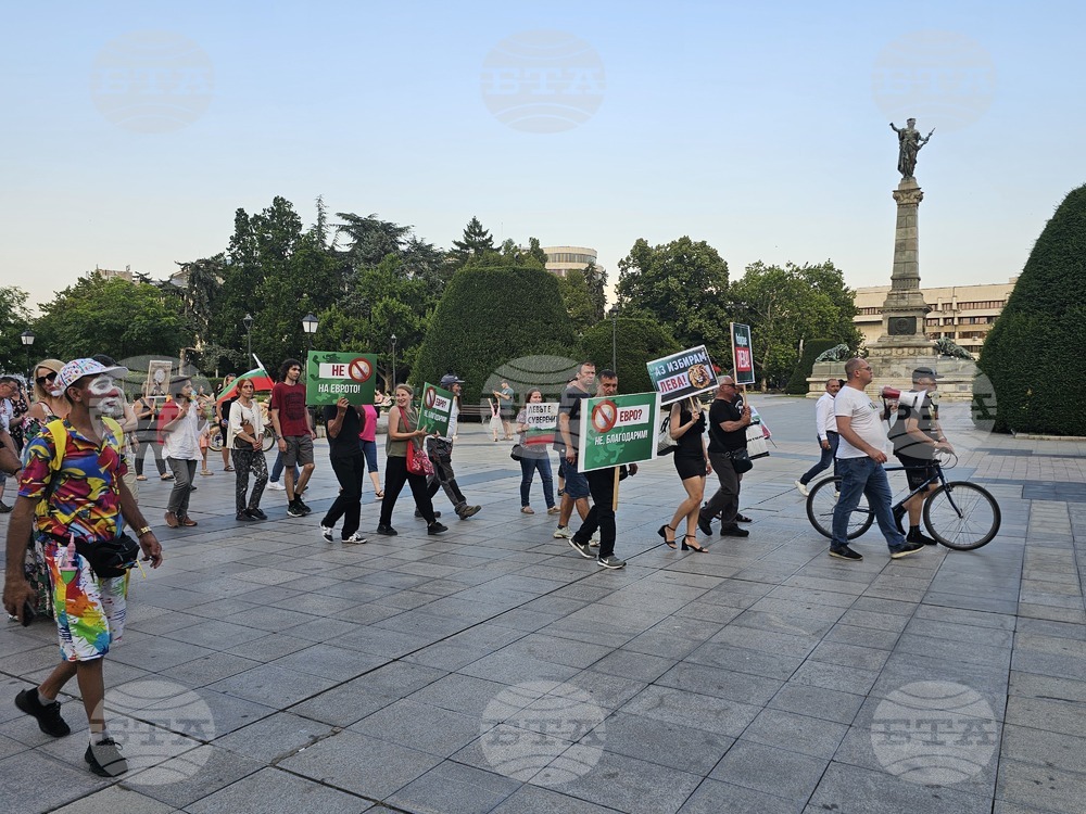Русе - протест срещу еврото
