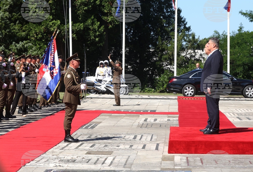 Хърватия - Румен Радев - Зоран Миланович - посрещане - официална церемония