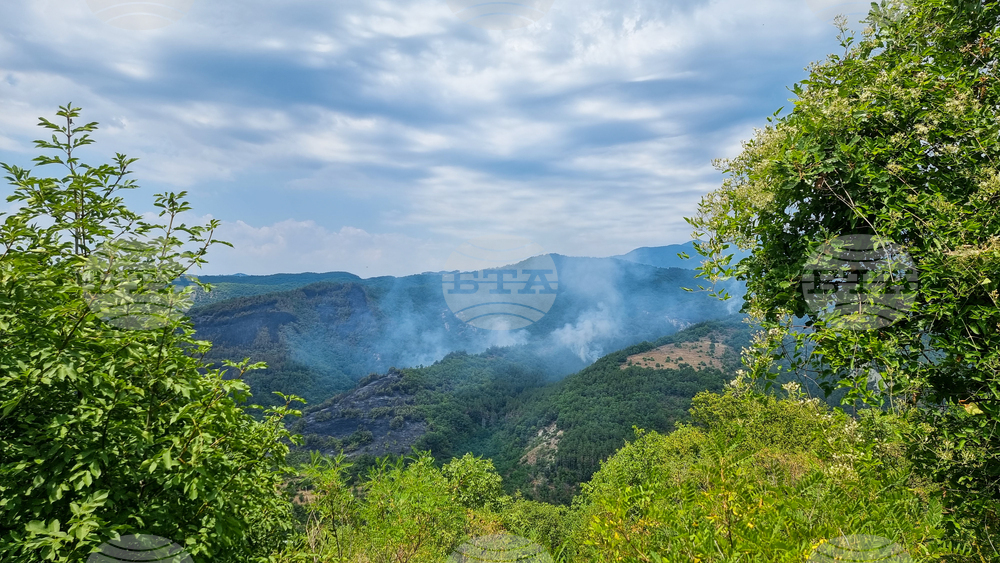 Село Горно Спанчево - горски пожар
