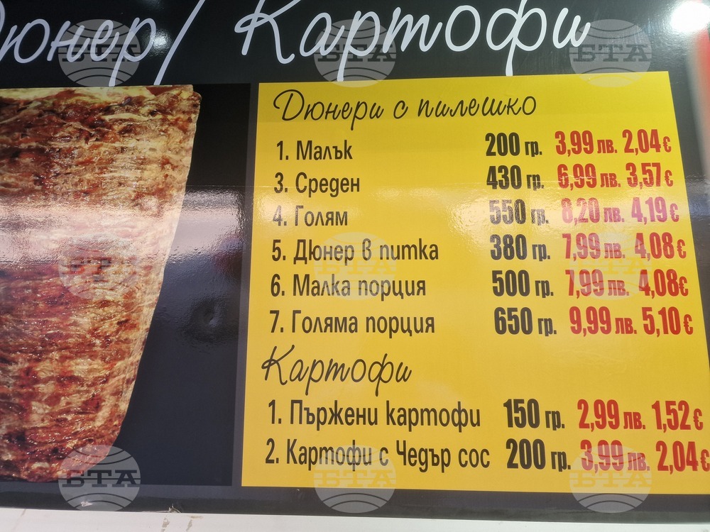 Стара Загора - търговски обекти - двойно етикетиране - лев-евро