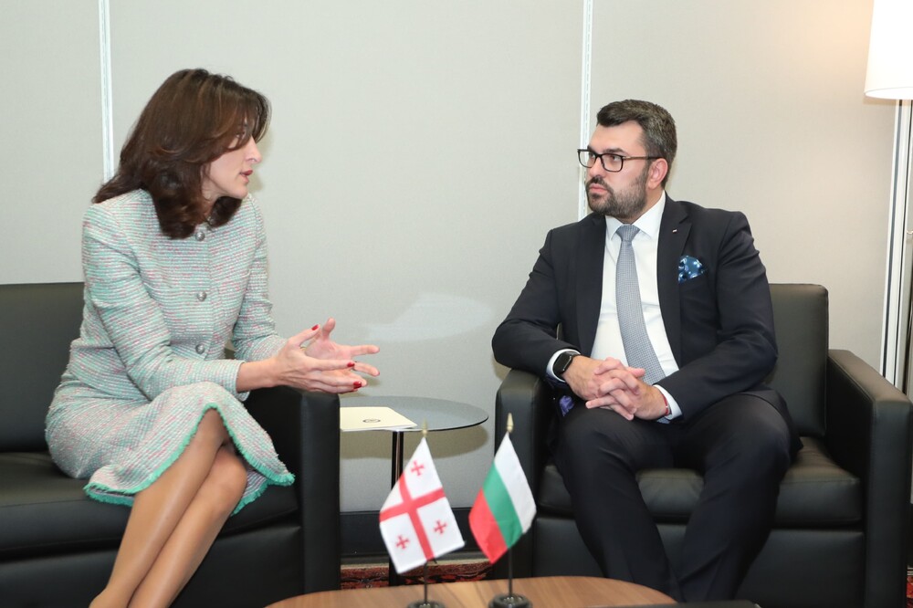 Foreign Minister Georgiev Confers with Georgian Counterpart Maka Botchorishvili