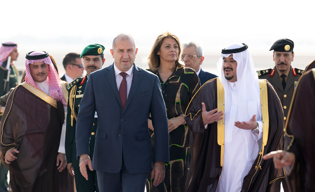 President Radev Arrives in Saudi Arabia