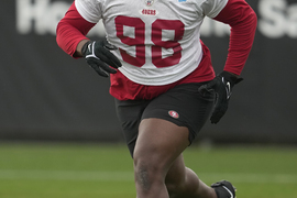 San Francisco 49ers' Javon Hargrave takes part in an NFL football practice  in Santa Clara, Calif., Tuesday, June 6, 2023. (AP Photo/Jeff Chiu Stock  Photo - Alamy