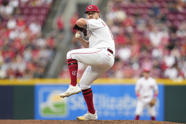 Cincinnati Reds left fielder Will Benson (30) catches a fly ball hit by  Cleveland Guardians' Myles Straw during the seventh inning of a baseball  game in Cincinnati, Tuesday, Aug. 15, 2023. (AP