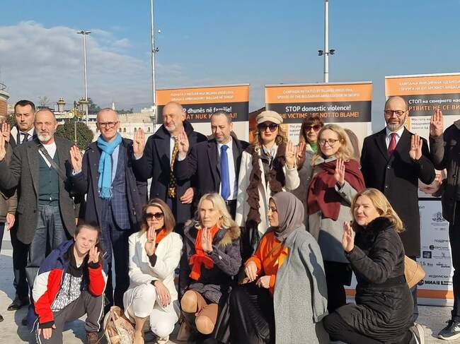 За трета поредна година в Скопие се проведе инициатива срещу домашното насилие по инициатива на съпругата на посланика на България в Северна Македония