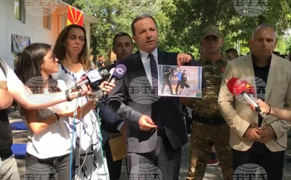 Полицията предотврати по-сериозен инцидент на протестите вчера, заяви министърът на вътрешните работи в Република Северна Македония