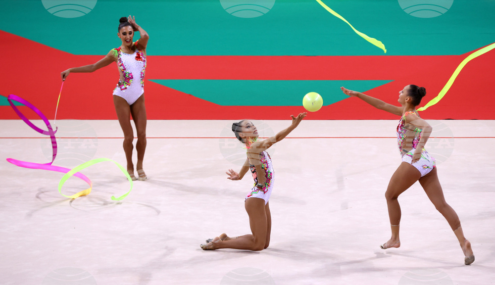 BTA Bulgarian Rhythmic Gymnastics Group Grabs World Gold in Ribbons