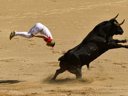 APTOPIX Spain Running of the Bulls