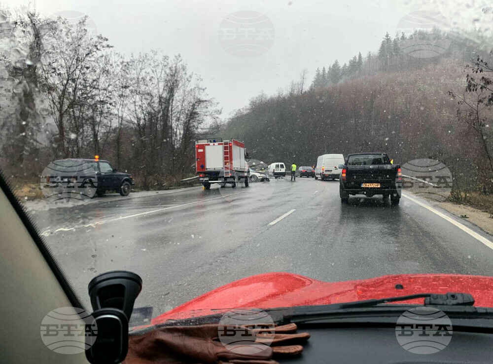 Движението през Прохода на Републиката в района на село Пчелиново се осъществява в едната лента заради катастрофа